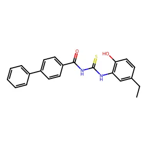 N-[(5-ethyl-2-hydroxyphenyl)carbamothioyl]-4-phenylbenzamide structure