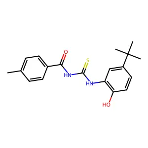 N-[(5-tert-butyl-2-hydroxyphenyl)carbamothioyl]-4-methylbenzamide structure
