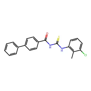 N-[(3-chloro-2-methylphenyl)carbamothioyl]-4-phenylbenzamide structure