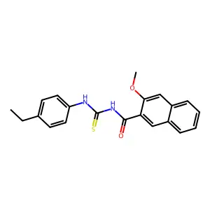 N-[(4-ethylphenyl)carbamothioyl]-3-methoxynaphthalene-2-carboxamide structure