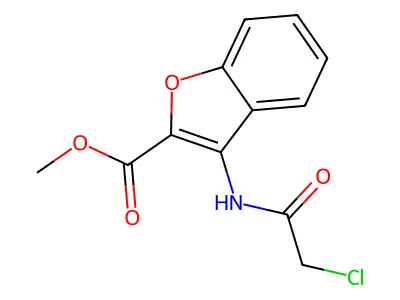 Methyl 3-(2-chloroacetamido)benzofuran-2-carboxylate structure
