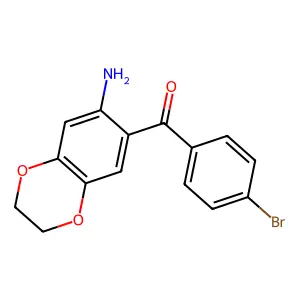 (7-Amino-2,3-dihydro-benzo[1,4]dioxin-6-yl)-(4-bromo-phenyl)-methanone structure