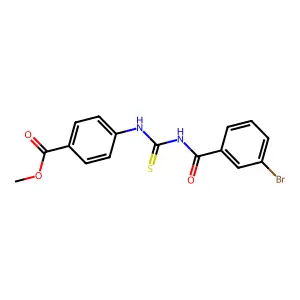 Methyl 4-({[(3-bromophenyl)carbonyl]carbamothioyl}amino)benzoate structure