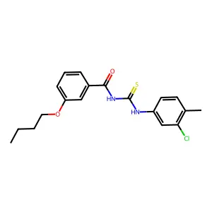 3-butoxy-N-[(3-chloro-4-methylphenyl)carbamothioyl]benzamide structure