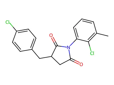 3-(4-Chlorobenzyl)-1-(2-chloro-3-methylphenyl)pyrrolidine-2,5-dione structure