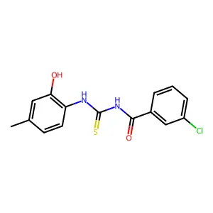 3-chloro-N-[(2-hydroxy-4-methylphenyl)carbamothioyl]benzamide structure