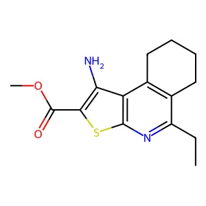 Methyl 1-amino-5-ethyl-6,7,8,9-tetrahydrothieno[2,3-c]isoquinoline-2-carboxylate structure