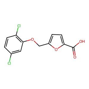 5-[(2,5-Dichlorophenoxy)methyl]furan-2-carboxylic acid structure