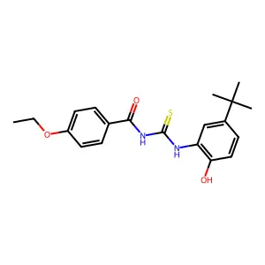 N-[(5-tert-butyl-2-hydroxyphenyl)carbamothioyl]-4-ethoxybenzamide structure