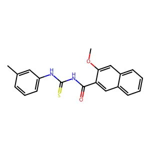 3-methoxy-N-[(3-methylphenyl)carbamothioyl]naphthalene-2-carboxamide structure