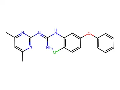 1-(2-Chloro-5-phenoxyphenyl)-2-(4,6-dimethylpyrimidin-2-yl)guanidine structure