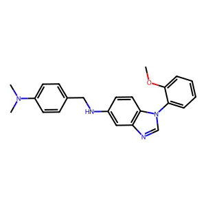 [4-({[1-(2-Methoxyphenyl)benzimidazol-5-yl]amino}methyl)phenyl]dimethylamine structure