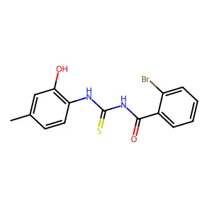2-bromo-N-[(2-hydroxy-4-methylphenyl)carbamothioyl]benzamide structure