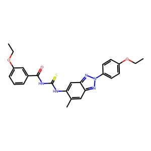 3-ethoxy-N-[[2-(4-ethoxyphenyl)-6-methylbenzotriazol-5-yl]carbamothioyl]benzamide structure