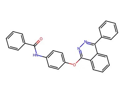 N-[4-(4-phenylphthalazin-1-yl)oxyphenyl]benzamide structure