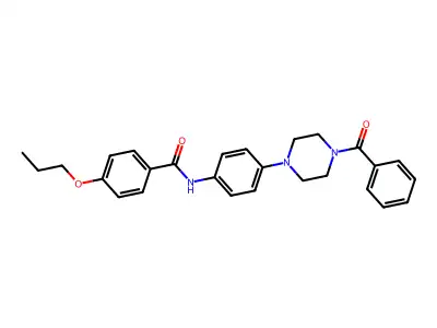 N-[4-(4-benzoylpiperazin-1-yl)phenyl]-4-propoxybenzamide structure