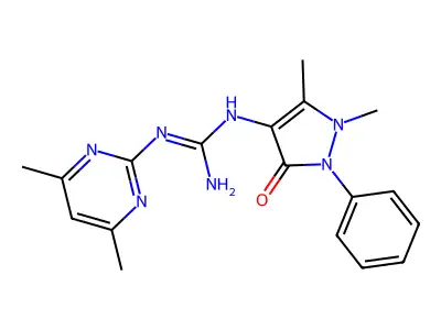 C18H21N7O structure