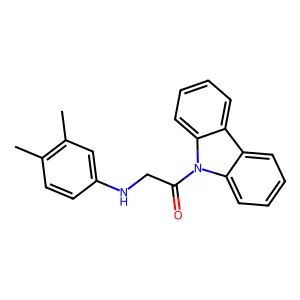 1-Carbazol-9-yl-2-(3,4-dimethylanilino)ethanone structure