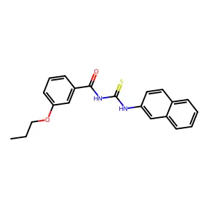 N-(naphthalen-2-ylcarbamothioyl)-3-propoxybenzamide structure
