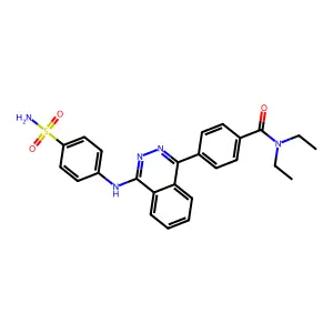 N,N-diethyl-4-[4-(4-sulfamoylanilino)phthalazin-1-yl]benzamide structure