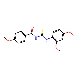 N-[(2,4-dimethoxyphenyl)carbamothioyl]-4-methoxybenzamide structure