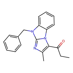 1-(4-Benzyl-2-methylimidazo[1,2-a]benzimidazol-1-yl)propan-1-one structure