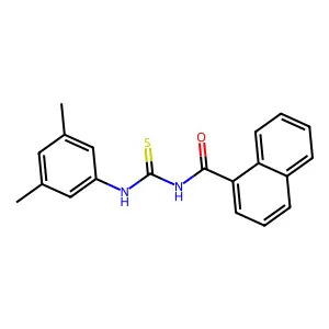 N-[(3,5-dimethylphenyl)carbamothioyl]naphthalene-1-carboxamide structure