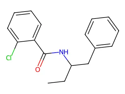 2-chloro-N-(1-phenylbutan-2-yl)benzamide structure