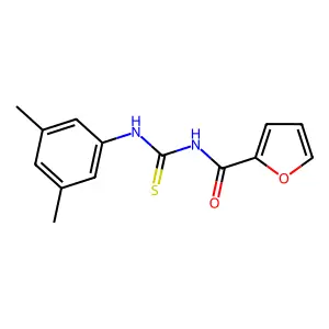 N-[(3,5-dimethylphenyl)carbamothioyl]furan-2-carboxamide structure