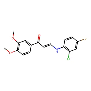 3-(4-Bromo-2-chloroanilino)-1-(3,4-dimethoxyphenyl)prop-2-en-1-one structure