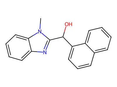 (1-methyl-1H-benzimidazol-2-yl)(naphthalen-1-yl)methanol structure