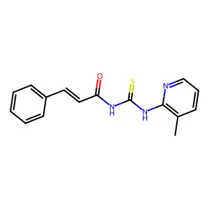 (E)-N-[(3-methylpyridin-2-yl)carbamothioyl]-3-phenylprop-2-enamide structure