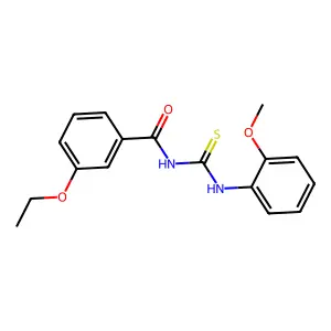 3-ethoxy-N-[(2-methoxyphenyl)carbamothioyl]benzamide structure