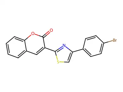 3-[4-(4-Bromophenyl)-1,3-thiazol-2-yl]chromen-2-one structure