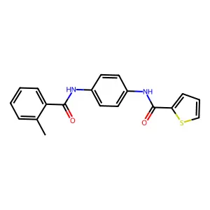 N-[4-[(2-methylbenzoyl)amino]phenyl]thiophene-2-carboxamide structure
