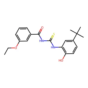 N-[(5-tert-butyl-2-hydroxyphenyl)carbamothioyl]-3-ethoxybenzamide structure