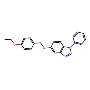 N-[(4-ethoxyphenyl)methyl]-1-phenylbenzimidazol-5-amine structure