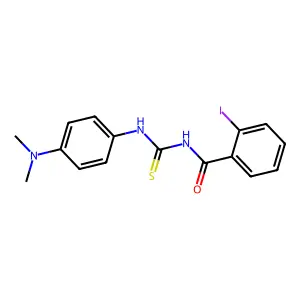 N-[4-(dimethylamino)phenyl]-N'-(2-iodobenzoyl)thiourea structure