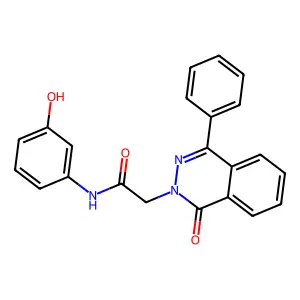 N-(3-hydroxyphenyl)-2-(1-oxo-4-phenylphthalazin-2-yl)acetamide structure