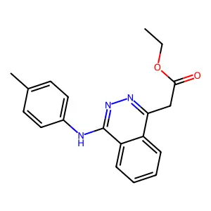 Ethyl 2-[4-(4-methylanilino)phthalazin-1-yl]acetate structure