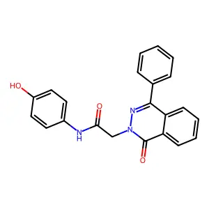 N-(4-hydroxyphenyl)-2-(1-oxo-4-phenylphthalazin-2-yl)acetamide structure