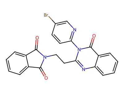 2-[2-[3-(5-Bromopyridin-2-yl)-4-oxoquinazolin-2-yl]ethyl]isoindole-1,3-dione structure