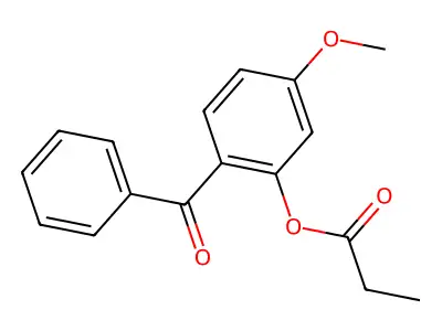 5-Methoxy-2-(phenylcarbonyl)phenyl propanoate structure