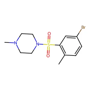 1-((5-Bromo-2-methylphenyl)sulfonyl)-4-methylpiperazine structure