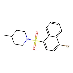 1-((4-Bromonaphthalen-1-yl)sulfonyl)-4-methylpiperidine structure