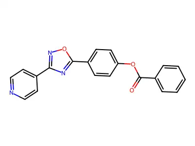 4-[3-(Pyridin-4-yl)-1,2,4-oxadiazol-5-yl]phenyl benzoate structure