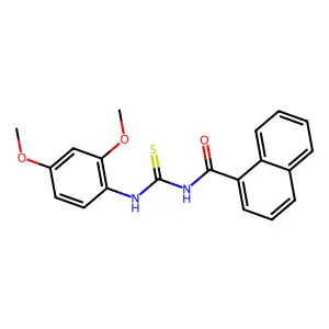 N-[(2,4-dimethoxyphenyl)carbamothioyl]naphthalene-1-carboxamide structure