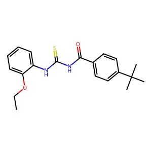 4-tert-butyl-N-[(2-ethoxyphenyl)carbamothioyl]benzamide structure