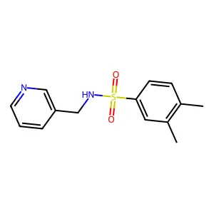 3,4-dimethyl-N-(pyridin-3-ylmethyl)benzenesulfonamide structure