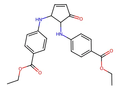 Diethyl 4,4'-[(5-oxocyclopent-3-ene-1,2-diyl)diimino]dibenzoate structure